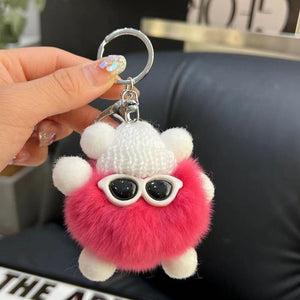 Mini Rabbit Fur Keychain Fluffy Key Chains