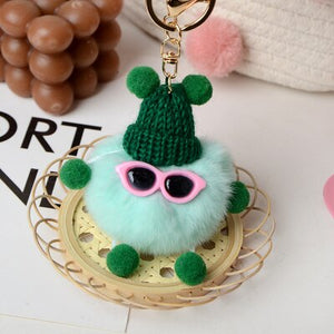 Mini Rabbit Fur Keychain Fluffy Key Chains