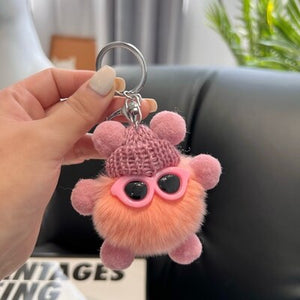 Mini Rabbit Fur Keychain Fluffy Key Chains