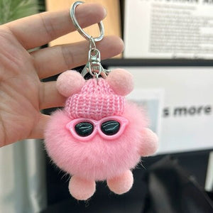 Mini Rabbit Fur Keychain Fluffy Key Chains