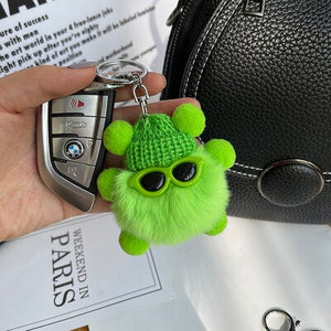 Mini Rabbit Fur Keychain Fluffy Key Chains