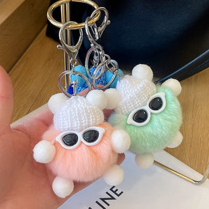 Mini Rabbit Fur Keychain Fluffy Key Chains