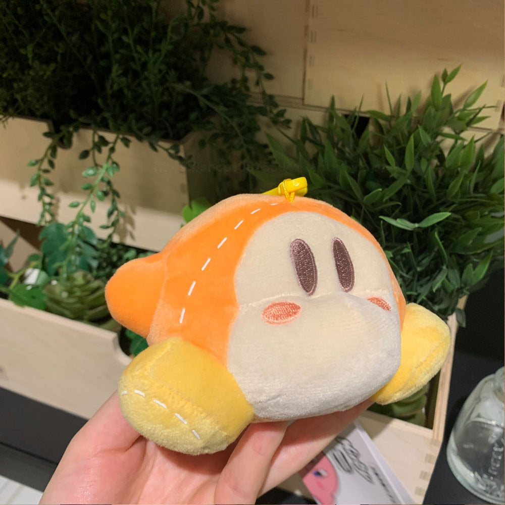 Cute  Waddle Dee Rabbit Hat Star Kirby Plush Doll Key Chain 8CM Children  Gift Bag Pendant Decoration