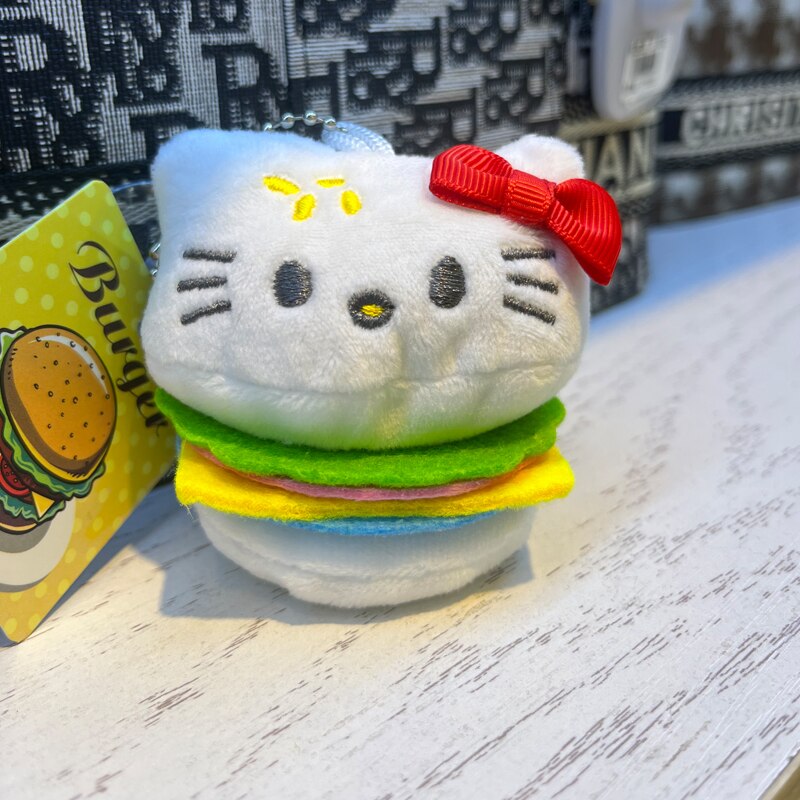 Kawaii  Hamburger Pendant Cute Plush Doll Keychain Birthday Gift Gift for Girlfriend