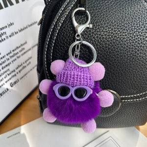 Mini Rabbit Fur Keychain Fluffy Key Chains