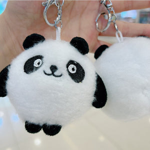 Cute Panda Plush Toy Small Mini Doll Pendant  Chain Bag Ornament