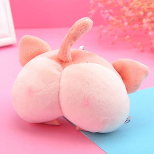 New Plush Cat Ass Keyring Cartoon Corgi Dog Ass Keychain