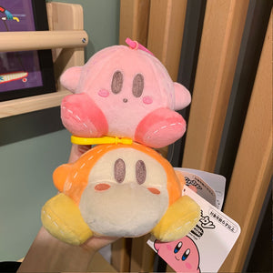 Cute  Waddle Dee Rabbit Hat Star Kirby Plush Doll Key Chain 8CM Children  Gift Bag Pendant Decoration