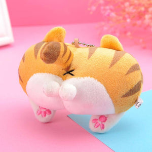 New Plush Cat Ass Keyring Cartoon Corgi Dog Ass Keychain