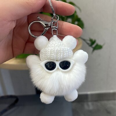 Mini Rabbit Fur Keychain Fluffy Key Chains