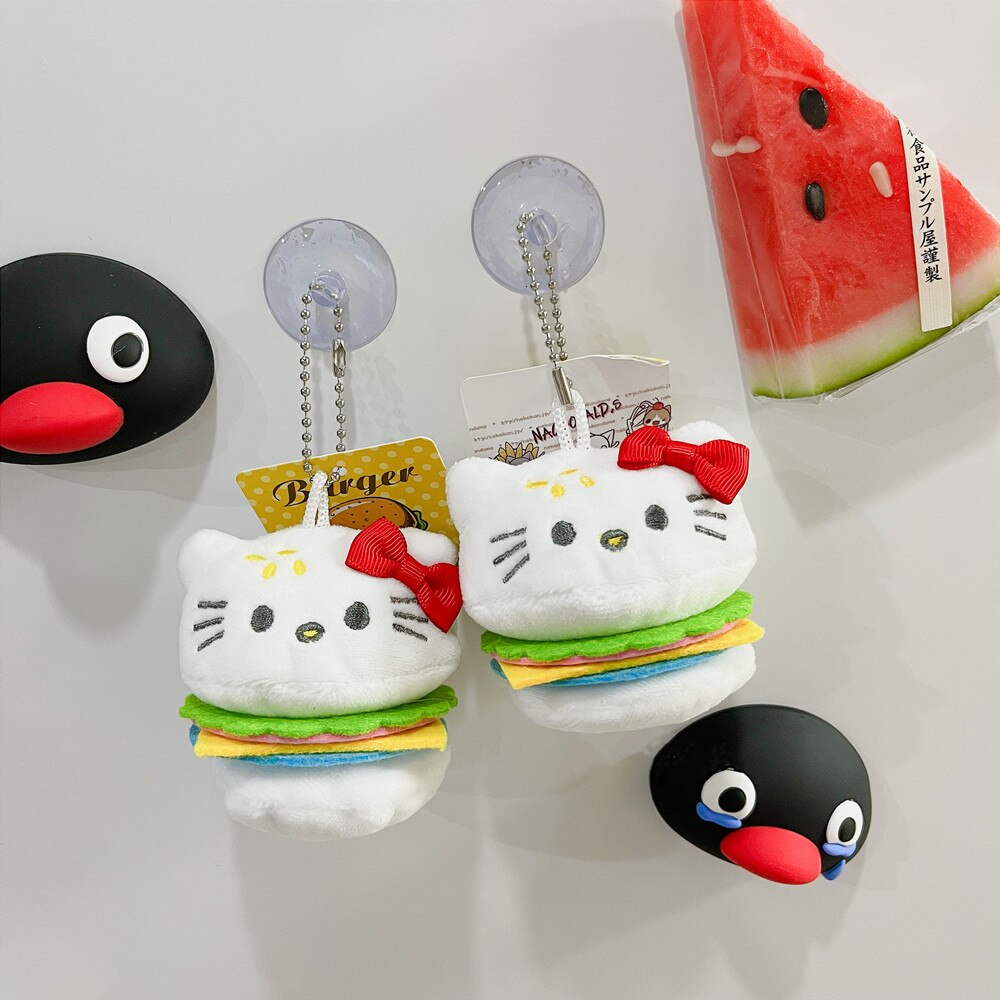 Kawaii  Hamburger Pendant Cute Plush Doll Keychain Birthday Gift Gift for Girlfriend