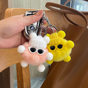 Mini Rabbit Fur Keychain Fluffy Key Chains