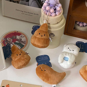 Fashion Mini Funny Poop Toilet Car Key Ring Chain Classic Fun Cute Tricky Prank Fridge Magnets Keychain Cute Creative Gift