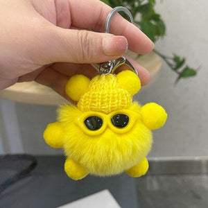 Mini Rabbit Fur Keychain Fluffy Key Chains