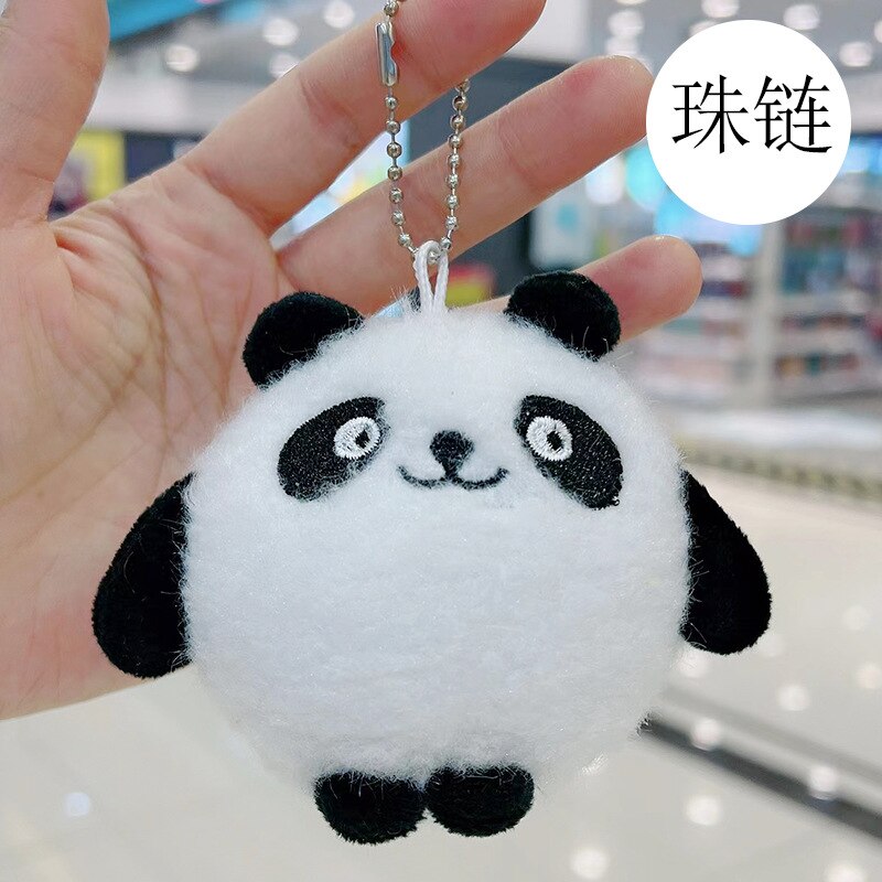 Cute Panda Plush Toy Small Mini Doll Pendant  Chain Bag Ornament