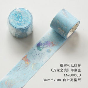 3cm wide Dream stars laser Masking Washi Tape map Decorative Adhesive Tapes Decora Scrapbooking Sticker Label Stationery