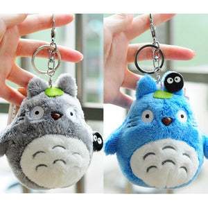 anime Mini 10cm totoro plush toy Miyazaki Hayao New kawaii totoro keychain toy , stuffed plush totoro doll