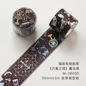 3cm wide Dream stars laser Masking Washi Tape map Decorative Adhesive Tapes Decora Scrapbooking Sticker Label Stationery