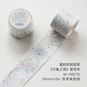 3cm wide Dream stars laser Masking Washi Tape map Decorative Adhesive Tapes Decora Scrapbooking Sticker Label Stationery