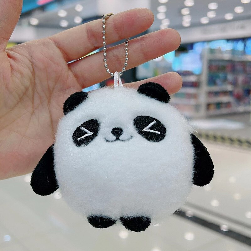 Cute Panda Plush Toy Small Mini Doll Pendant  Chain Bag Ornament