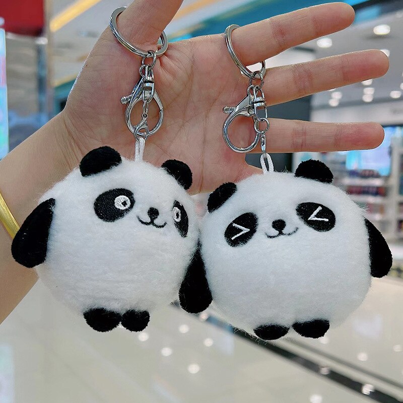 Cute Panda Plush Toy Small Mini Doll Pendant  Chain Bag Ornament