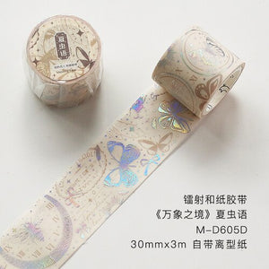 3cm wide Dream stars laser Masking Washi Tape map Decorative Adhesive Tapes Decora Scrapbooking Sticker Label Stationery