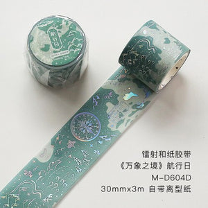 3cm wide Dream stars laser Masking Washi Tape map Decorative Adhesive Tapes Decora Scrapbooking Sticker Label Stationery