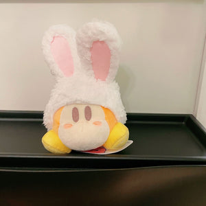 Cute  Waddle Dee Rabbit Hat Star Kirby Plush Doll Key Chain 8CM Children  Gift Bag Pendant Decoration